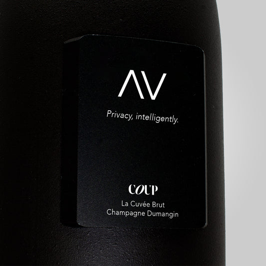 AV Privacy Design w/Engraved Metal Note Card