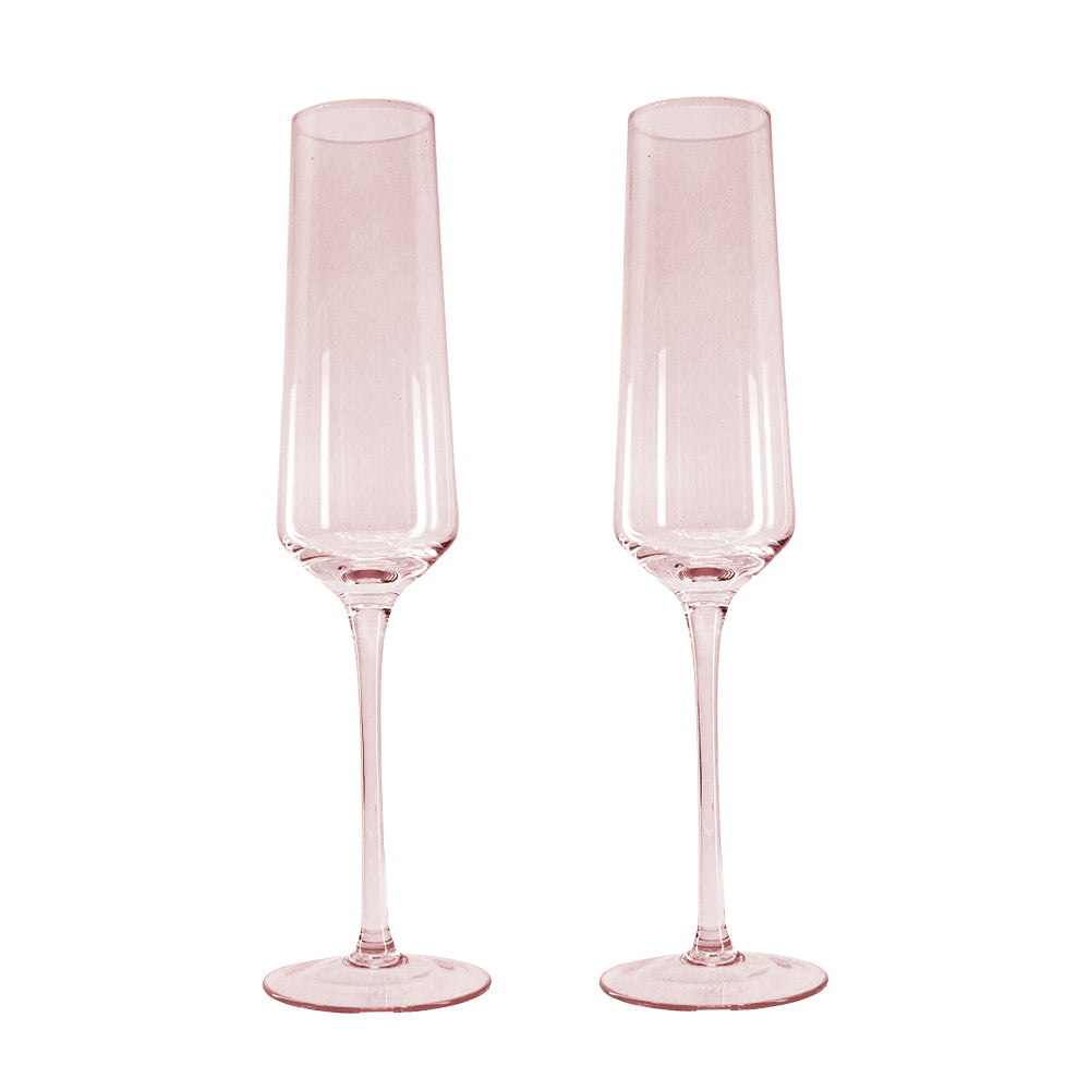 COUP Pink Crystal Flutes