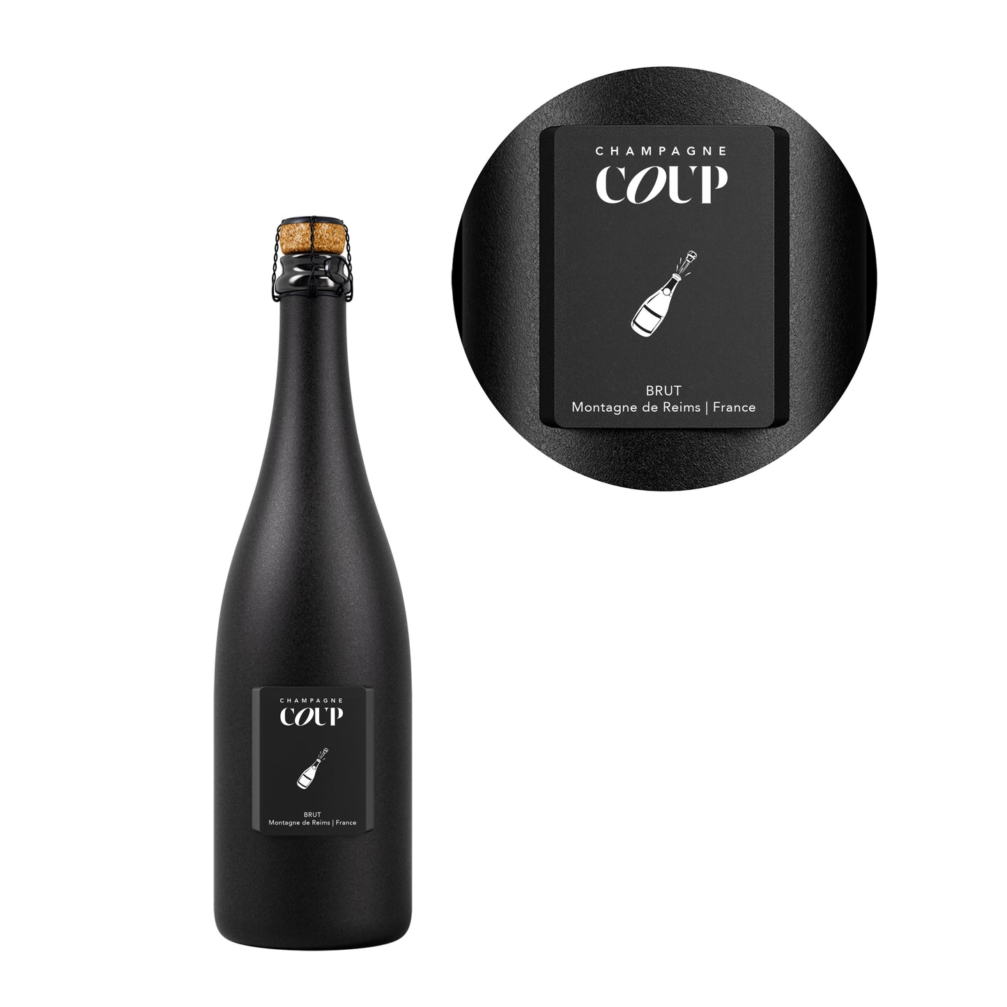 COUP - Airwallex Champagne Bottle Emoji - Monolith Bottle