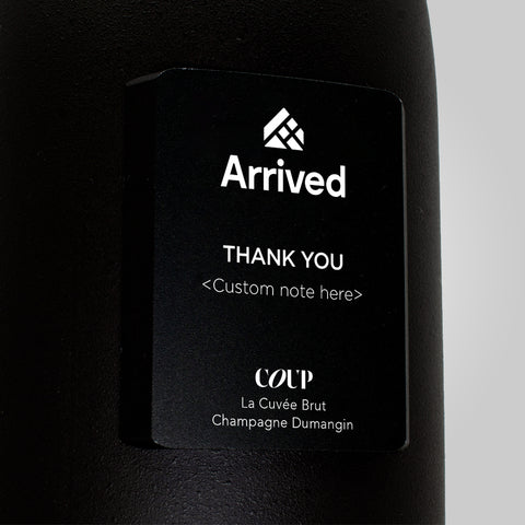 Arrived - Custom Owner Bottle with Engraved Notecard