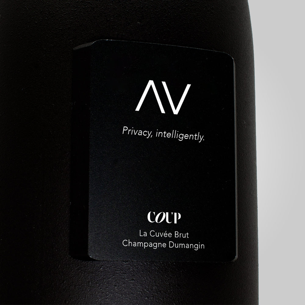 AV Privacy Design w/Engraved Metal Note Card