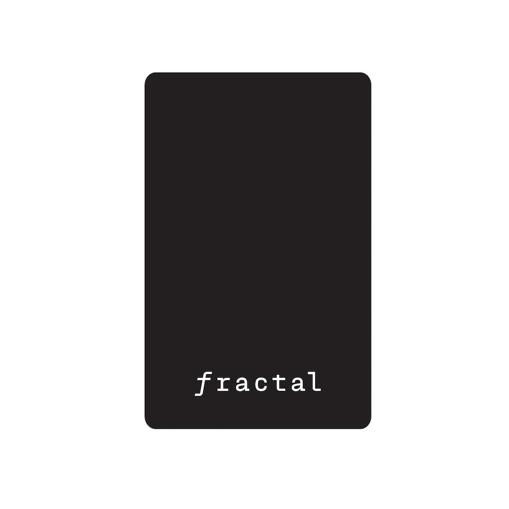Fractal - Engraved Metal Notecard