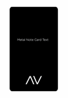 AV Privacy Design w/Engraved Metal Note Card